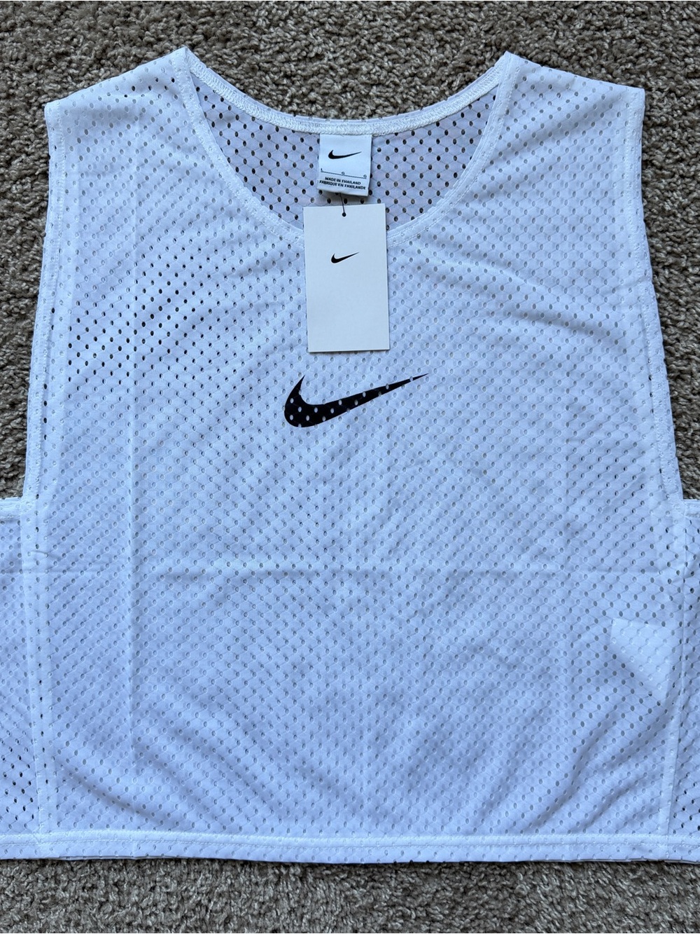 NIKE DRI FIT PARK20 FOOTBALL SOCCER TRAINING BIB MENS SIZE LARGE WHITE BLACK NEW